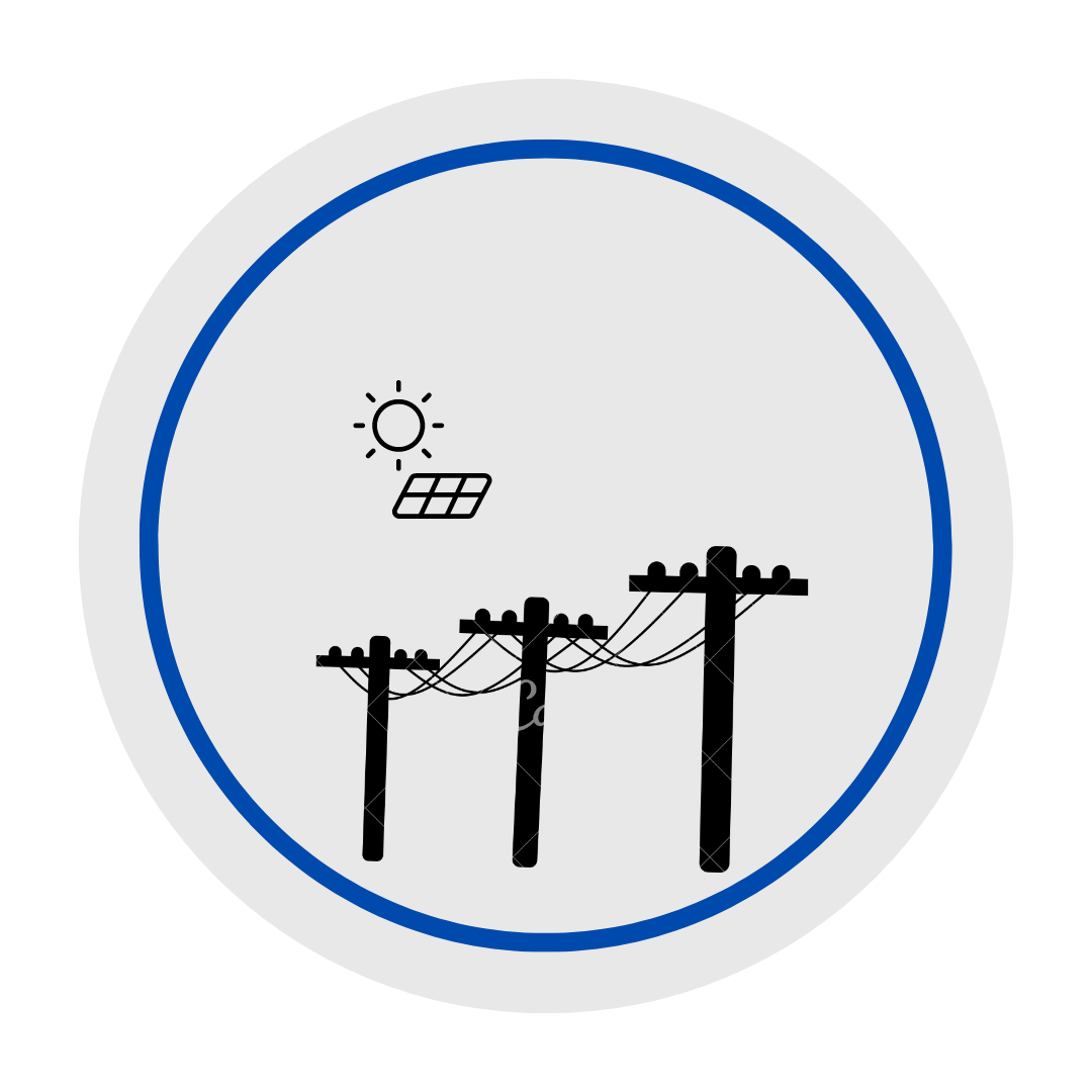 Ongrid solar system connected to grid