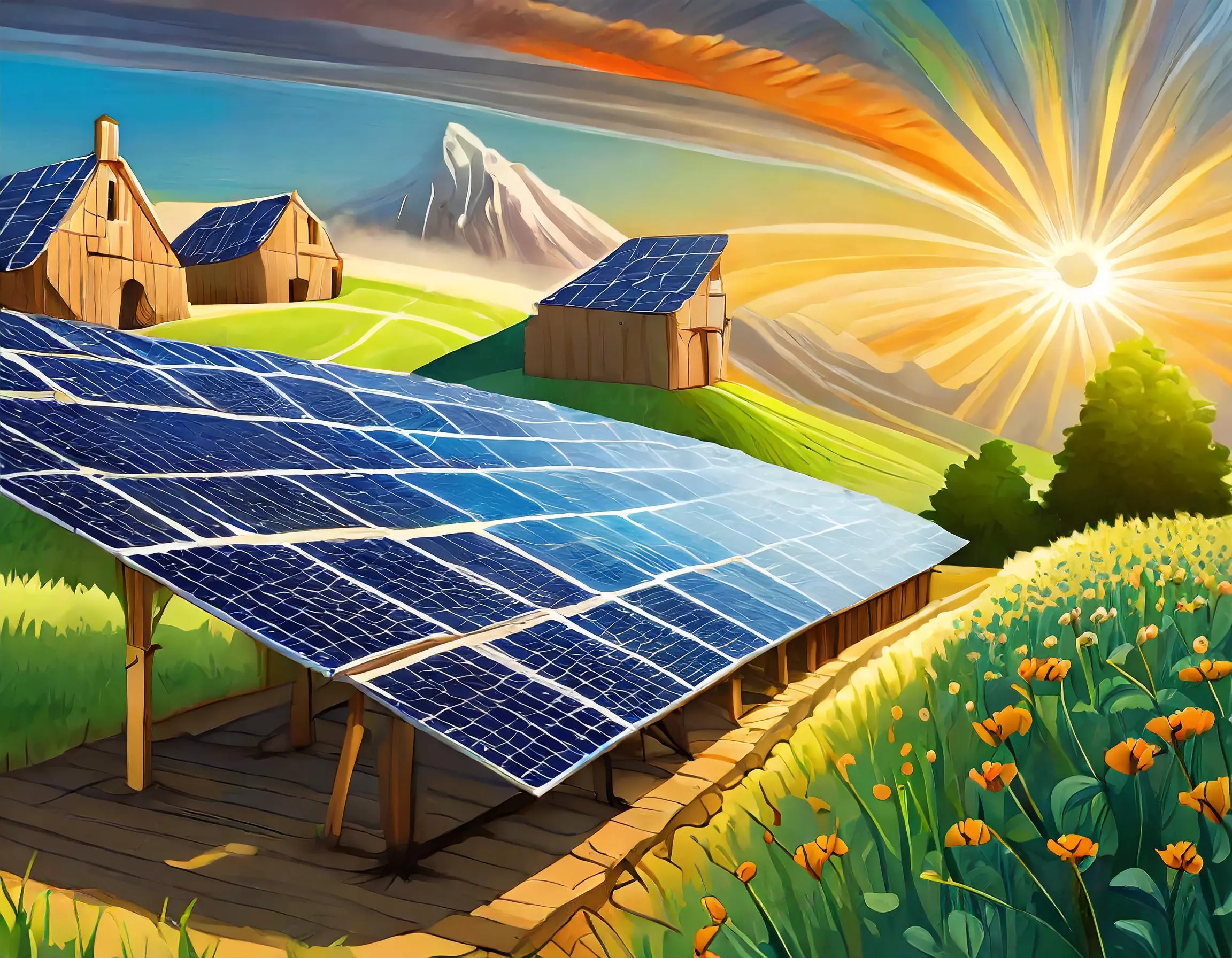 Rooftop solar panels