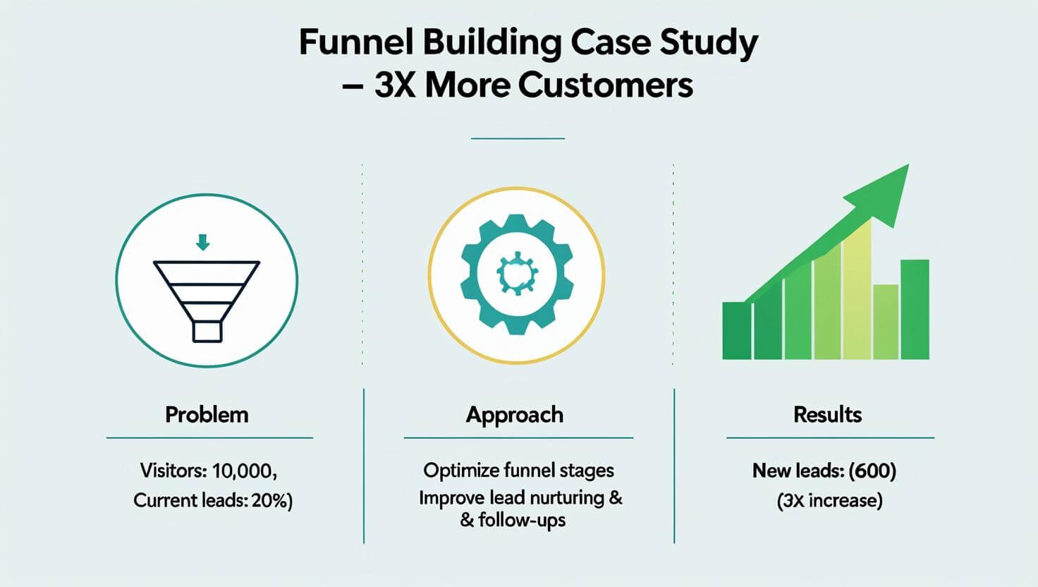 ImageGenerationPromptforFunnelBuildingCaseStudyInfographicDescriptionCleanandprofessionalinfographicshowingafunnelbuildingcasestudywith3mainsectionsProblemApproachResults_i4mzk_1472