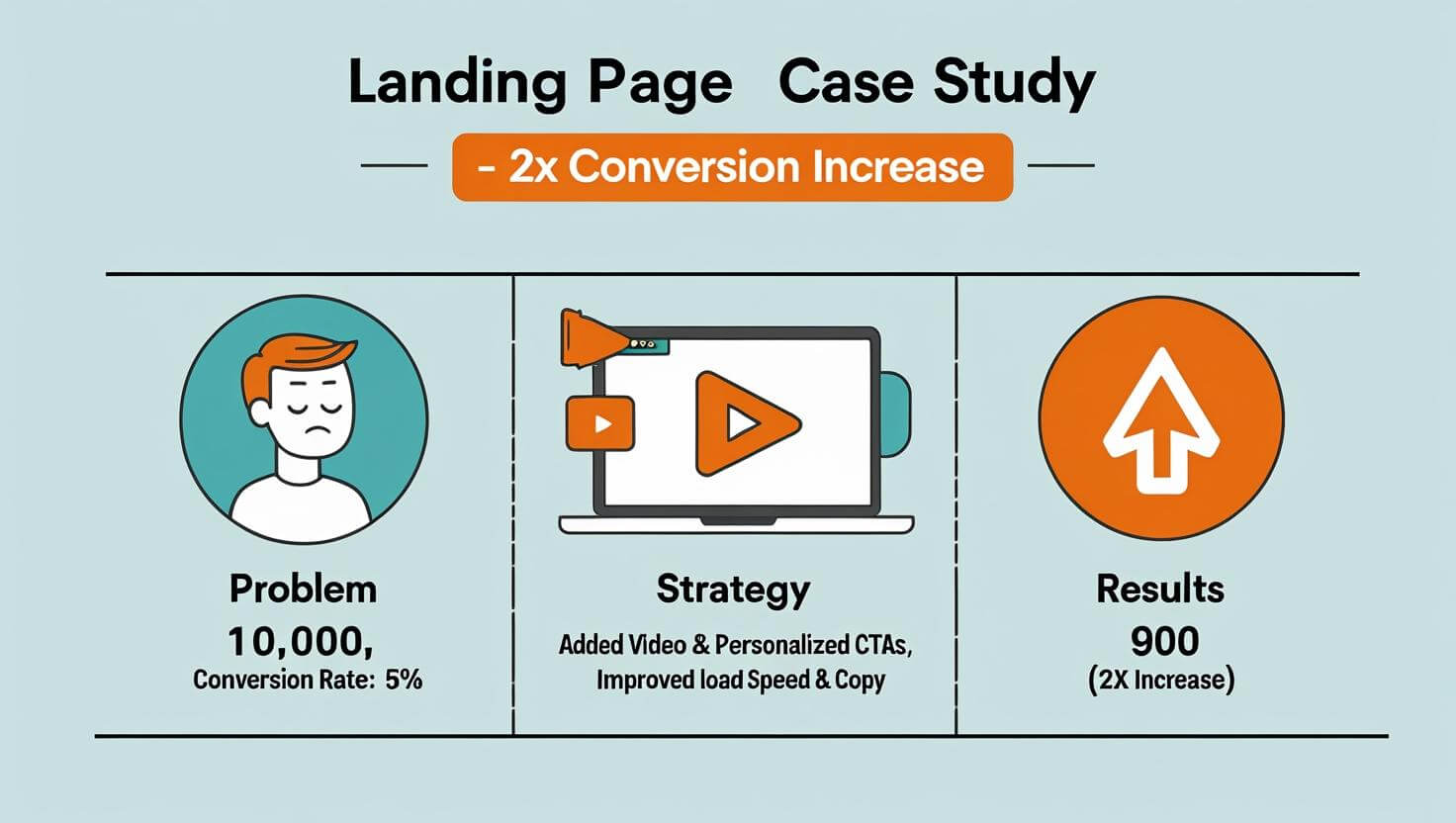 ImageGenerationPromptforLandingPageCaseStudyInfographicDescriptionModernprofessionalinfographicshowingaLandingPagecasestudywith3sectionsProblemStrategyResults_y2odi_1472