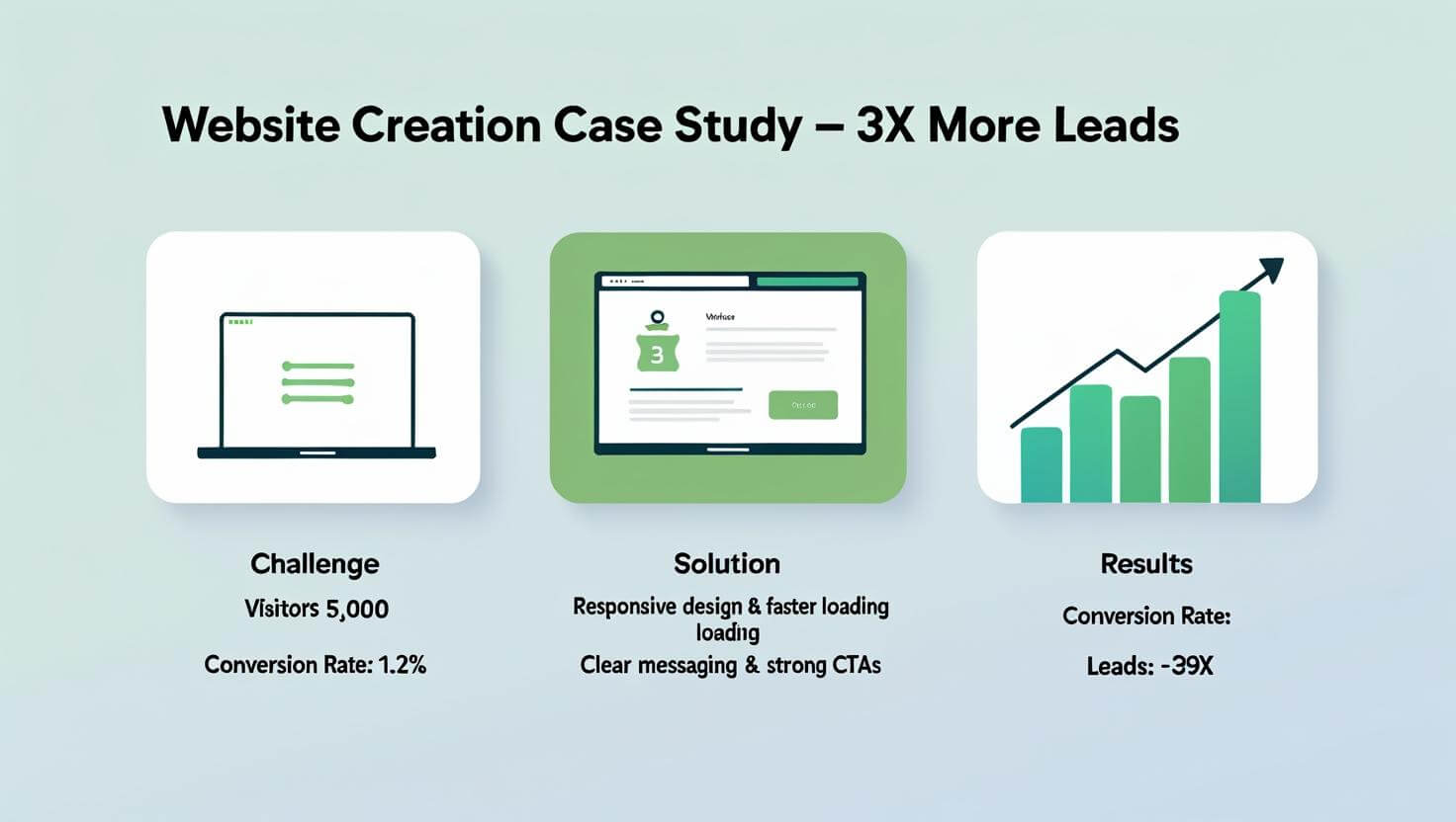 ImageGenerationPromptforWebsiteCreationCaseStudyInfographicDescriptionCleanandprofessionalinfographicpresentingaWebsiteCreationcasestudyin3sectionsChallengeSolutionResults_g2mzc_1472