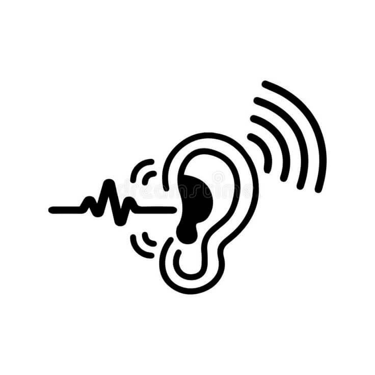 EarHearHearingListenSoundSignalSpeakerIconBlackVectorStockVectorIllustrationofcyanfrequency227736855_c2mzu_736
