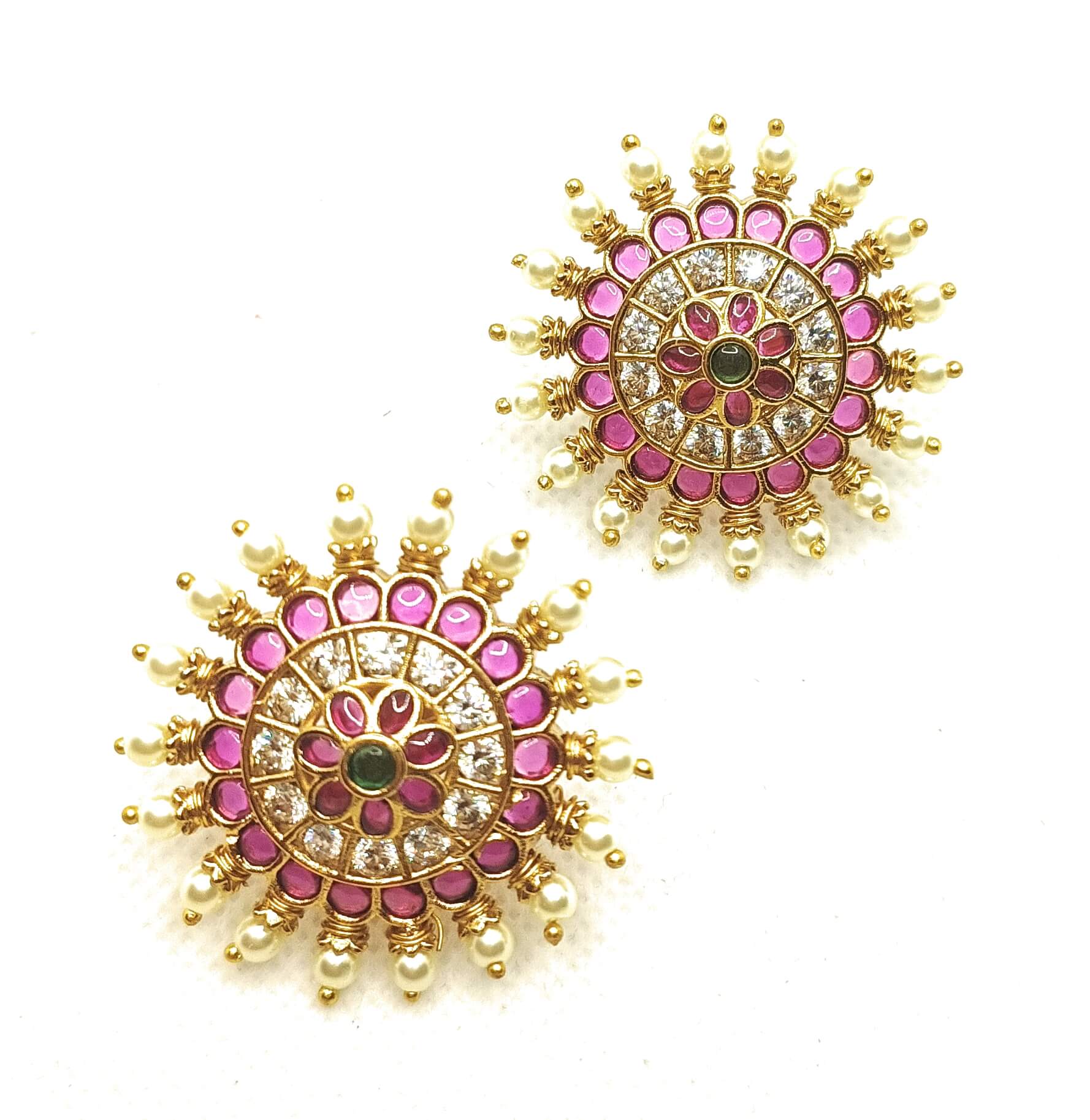 KempustoneearringswithroundshapeandpearlRs900_m0ndk_1778