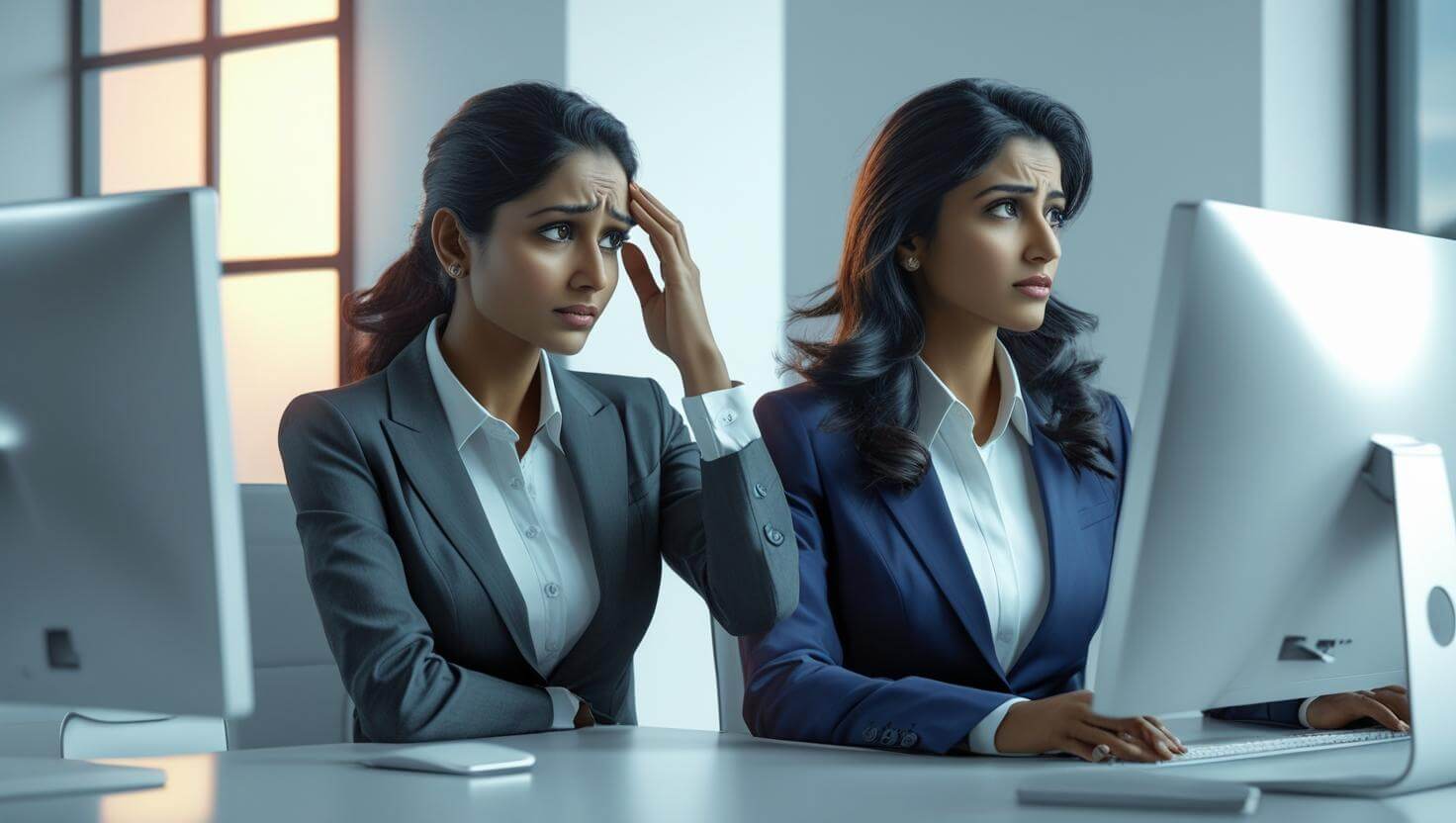 IndianCorporateandprofessionalwomenfeelingburntoutandseekingbalanceworkingoncomputers_ezmzc_1472