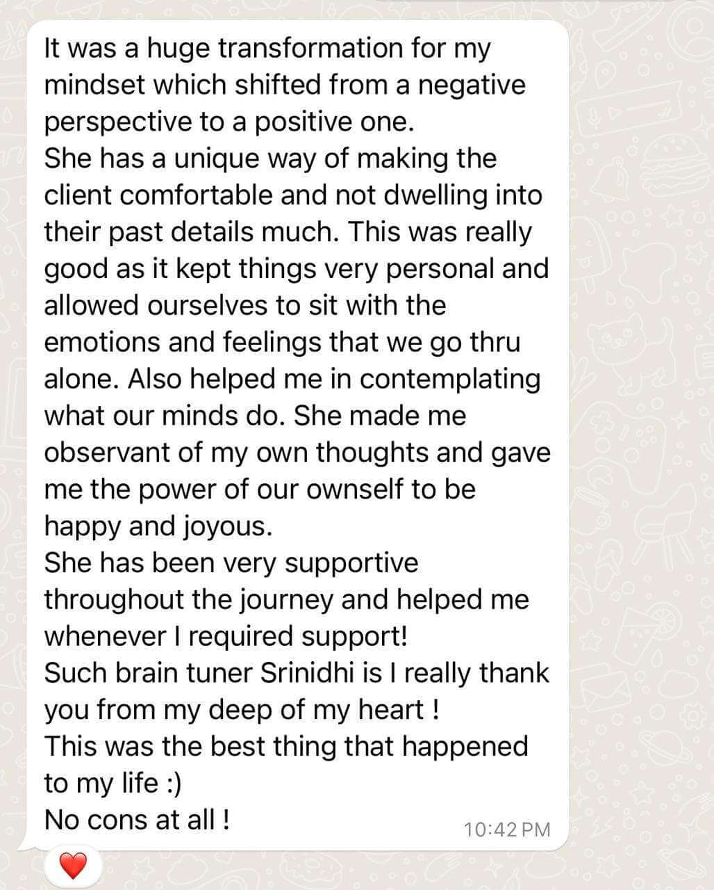 WhatsApp feedback screenshot 2
