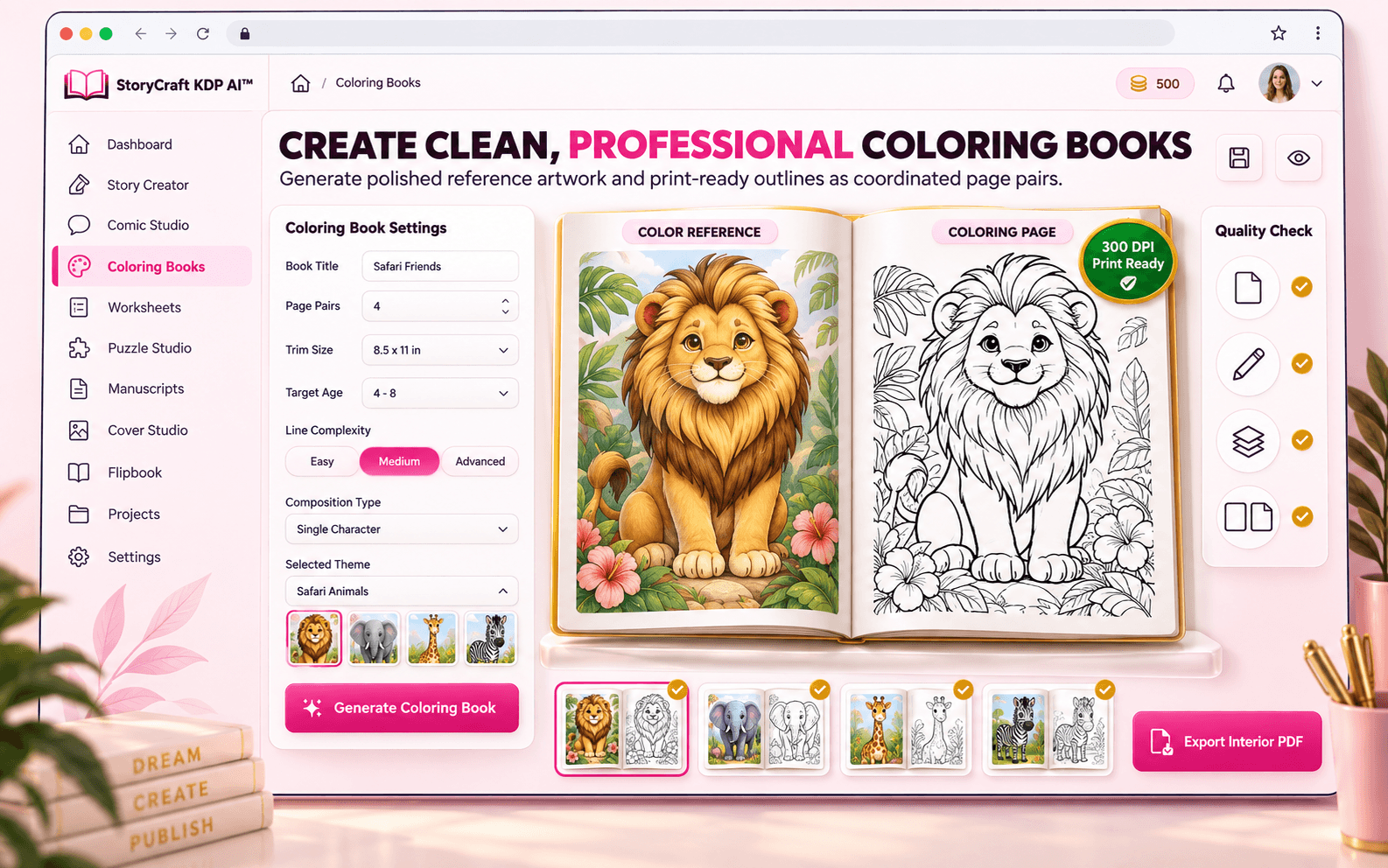 Professional Coloring Book Studio