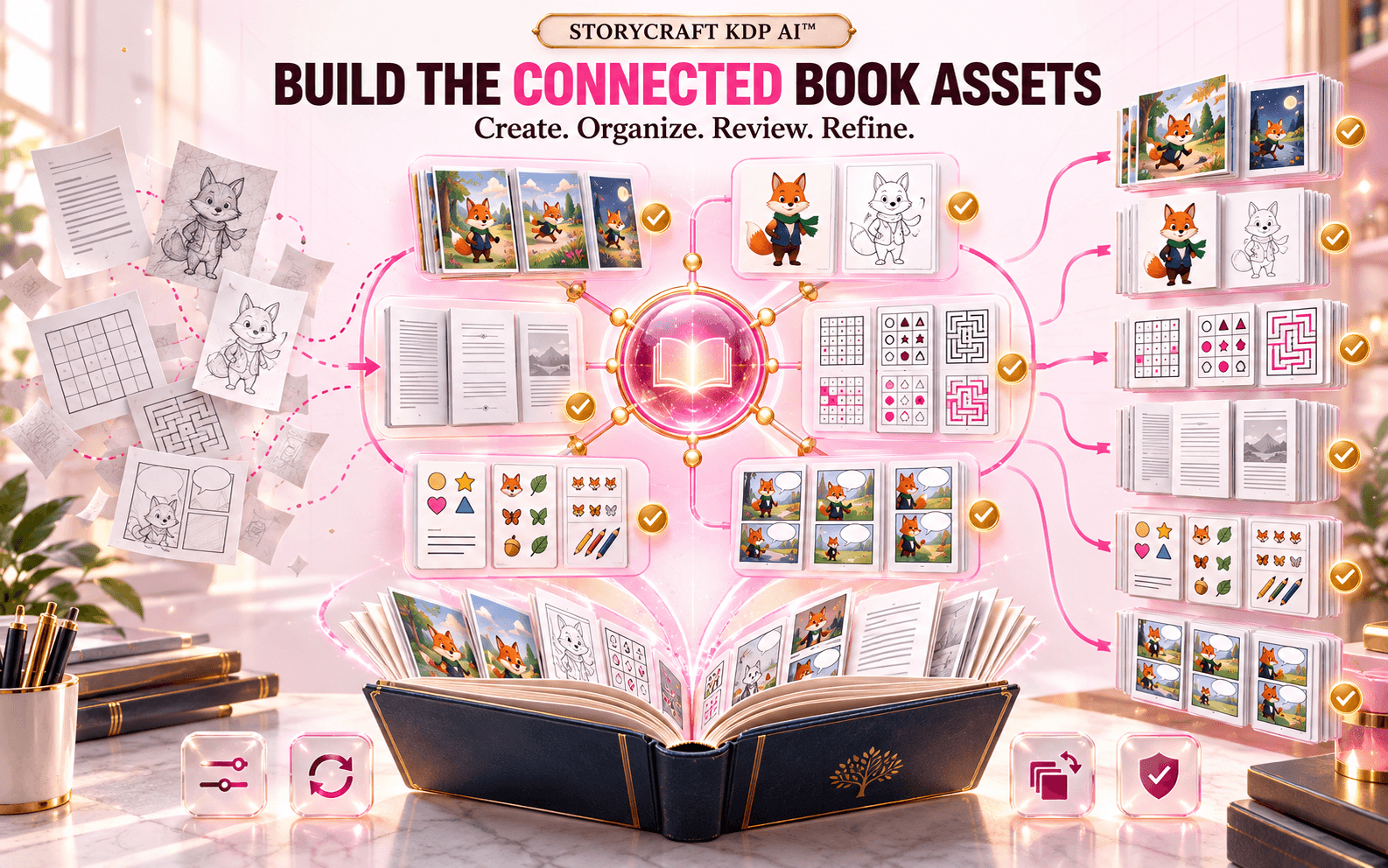 Build the connected book assets