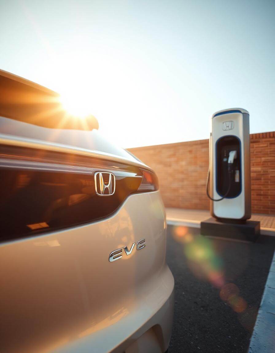 pikasotexttoimageHONDAEvcarparkedatachargingstationduringt_ewotk_896