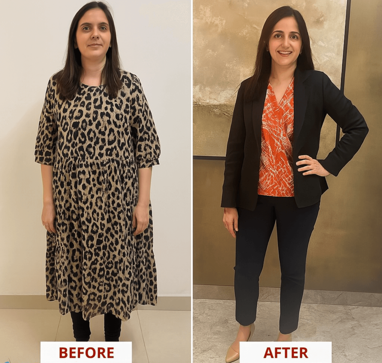 Confident woman in elegant attire