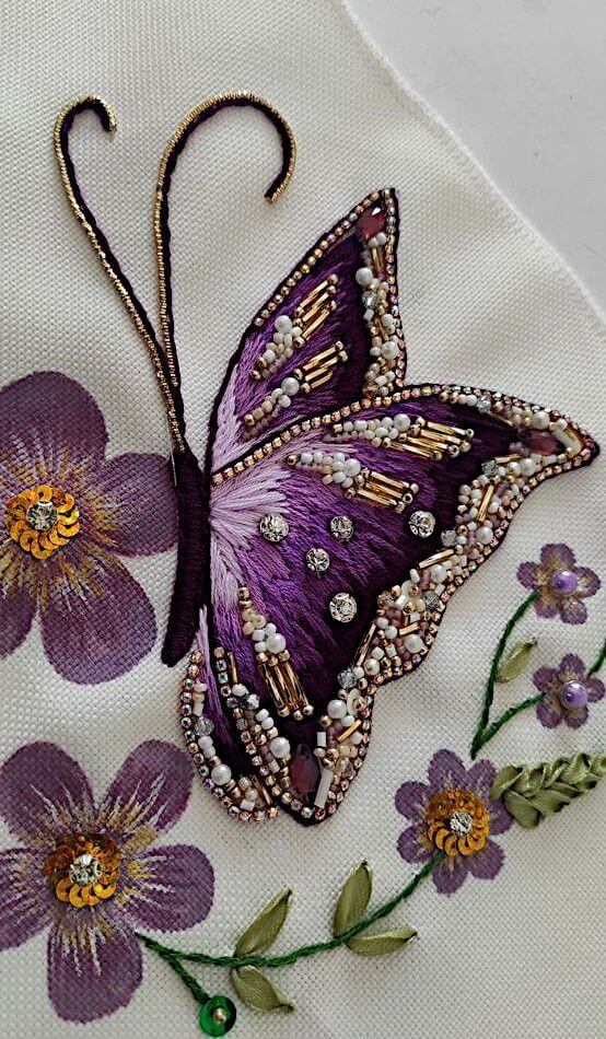 Combined Aari Work + Fabric Painting