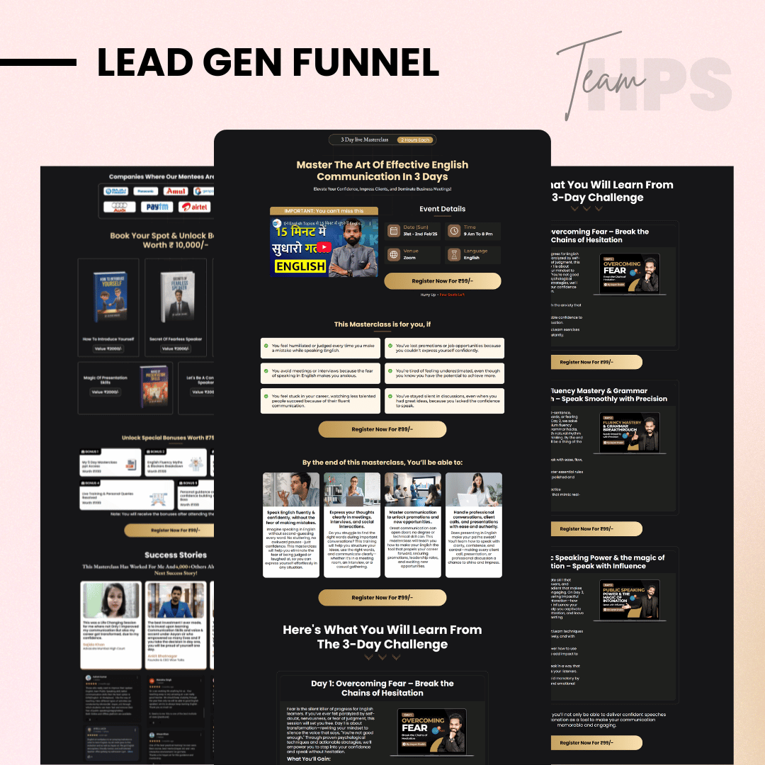 funnel design & copywriting experts for coaches, consultants, and course creators in India