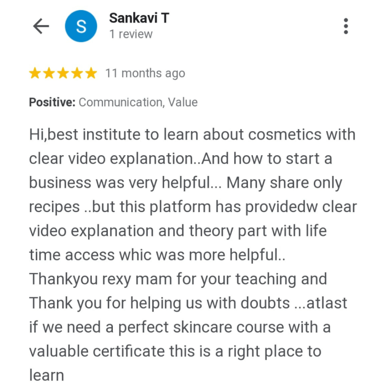 Diploma in Skincare Formulation Course