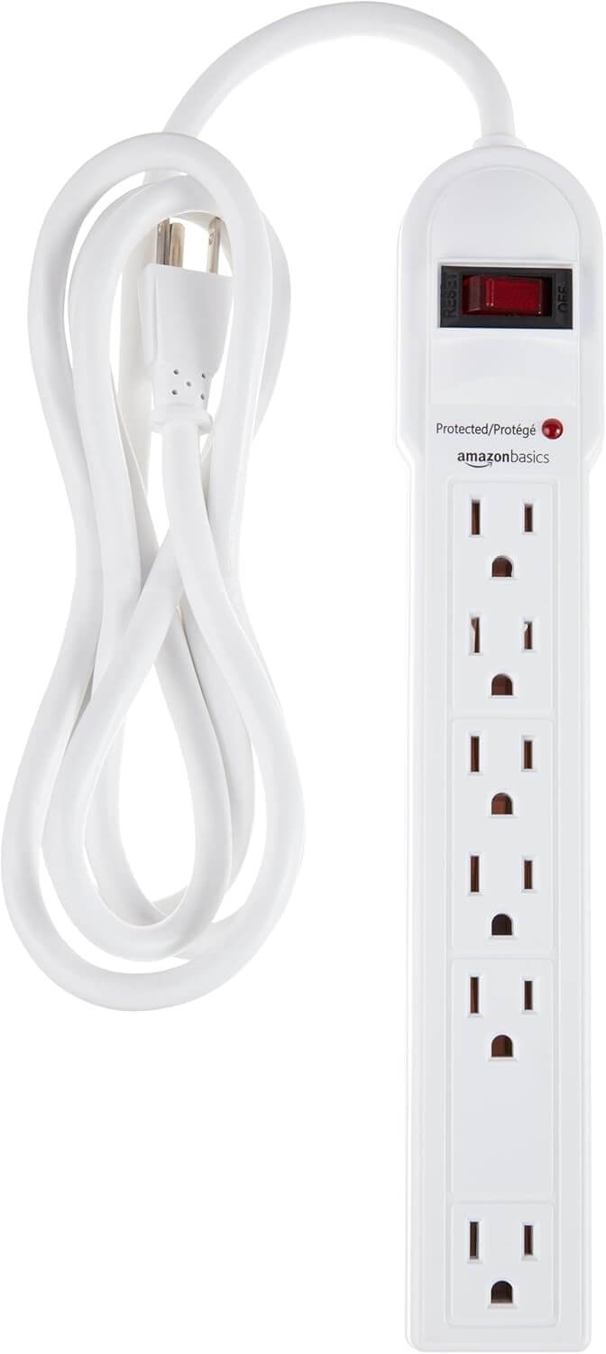 3. Amazon Basics 6-Outlet Surge Protector