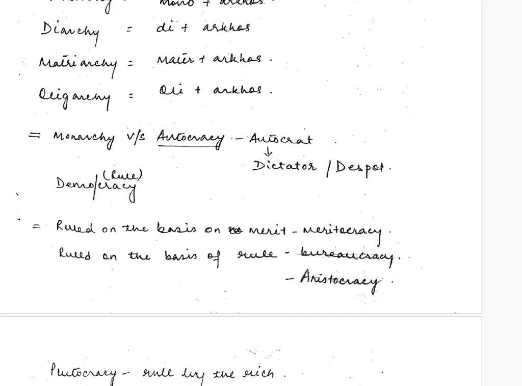 Sample page from the UPSC notes