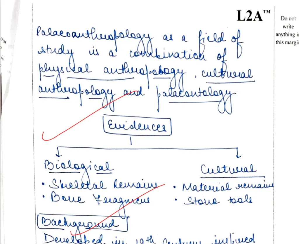 Sample page from the UPSC notes