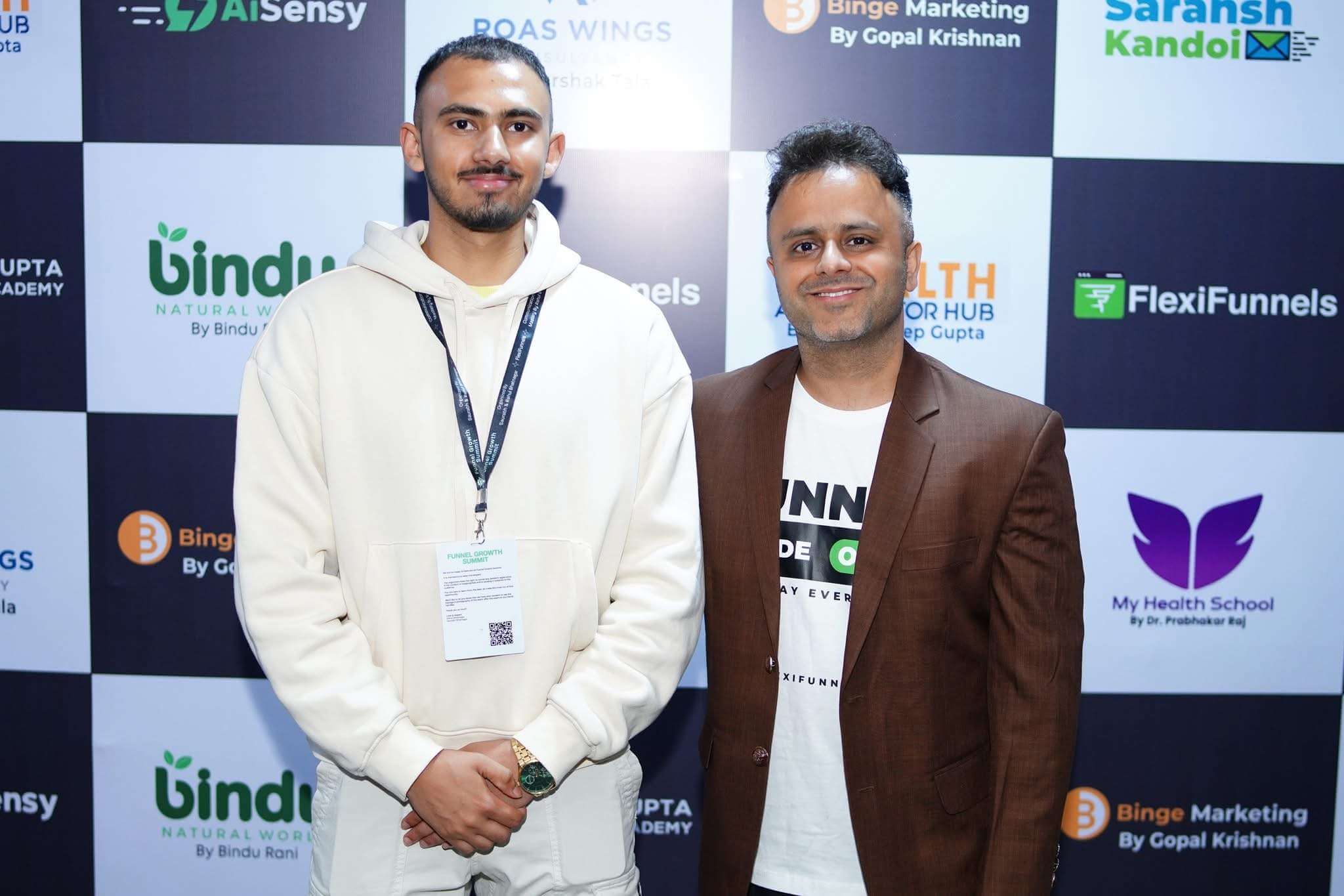 Shobhit with Saurabh Bhatnagar, Co-Founder of FlexiFunnels