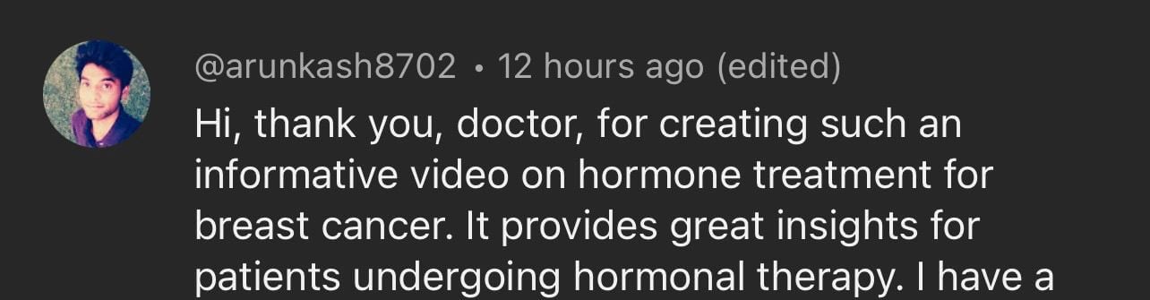 Patient testimonial