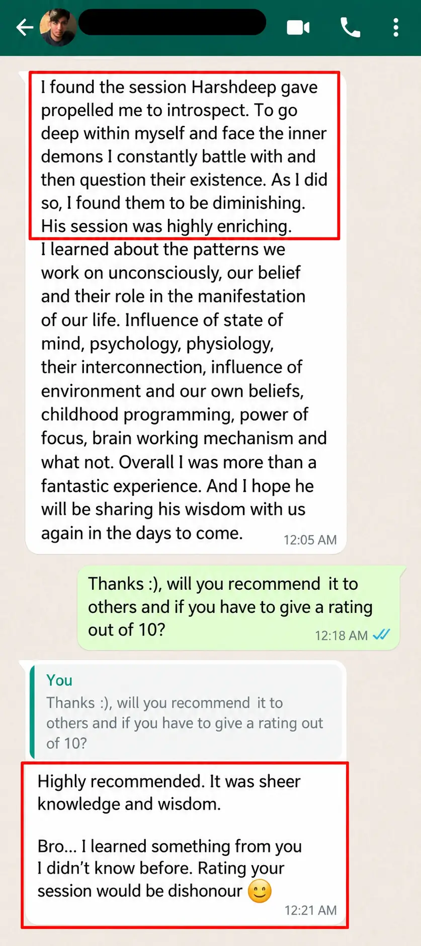 Testimonial