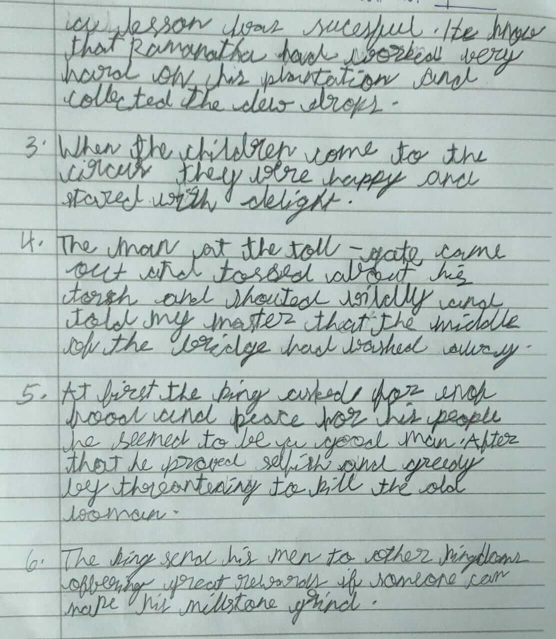 Before handwriting sample