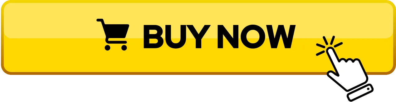 Yellow Buy Now button with shopping cart icon and clicking hand symbol for purchasing Lotto Champ.