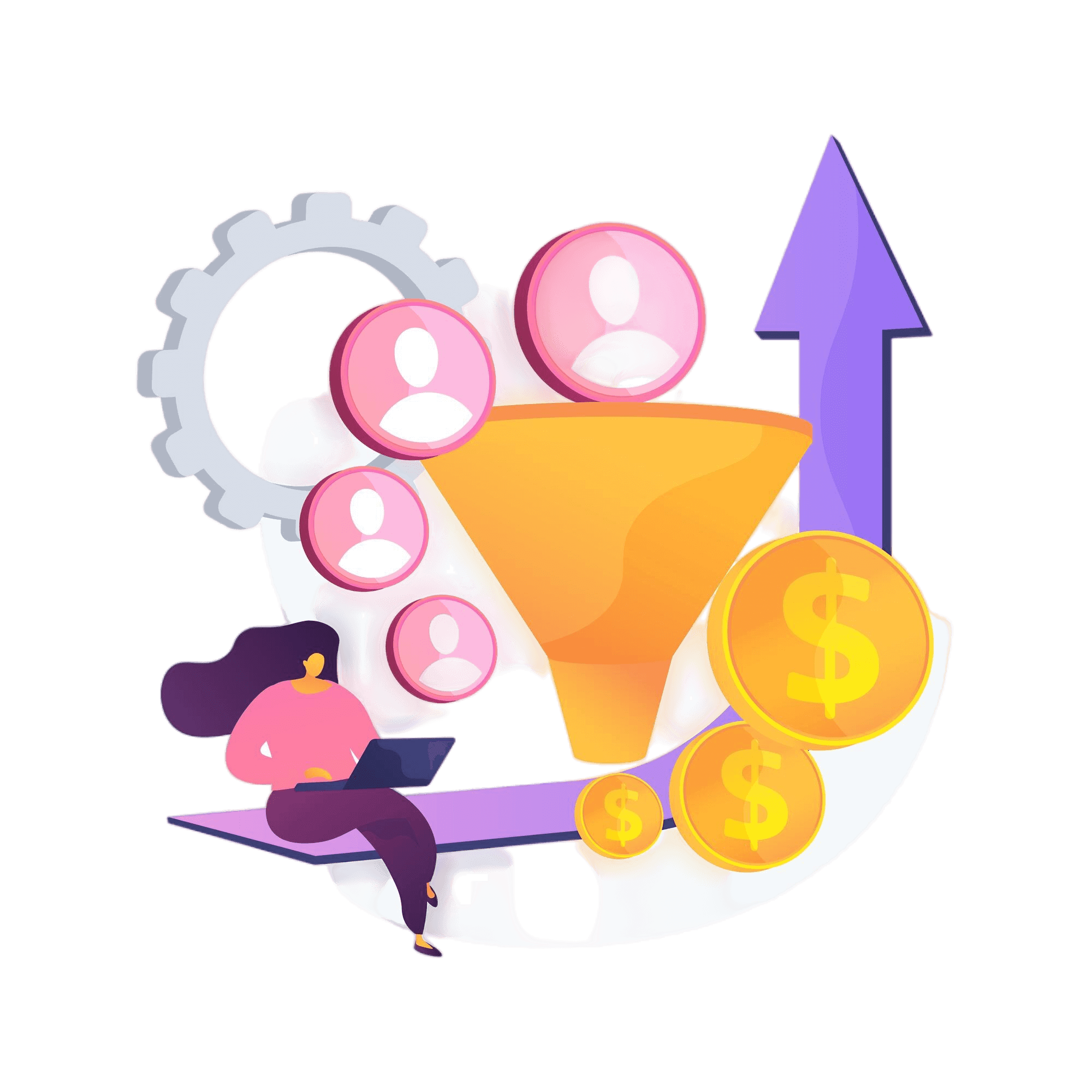 conversionrateoptimizationabstractconceptvectorillustrationdigitalmarketingsystemleadattractionmarketingincreasingwebsiteguestsconvertvisitorsintocustomersabstractmetaphor1_e3odc_2000