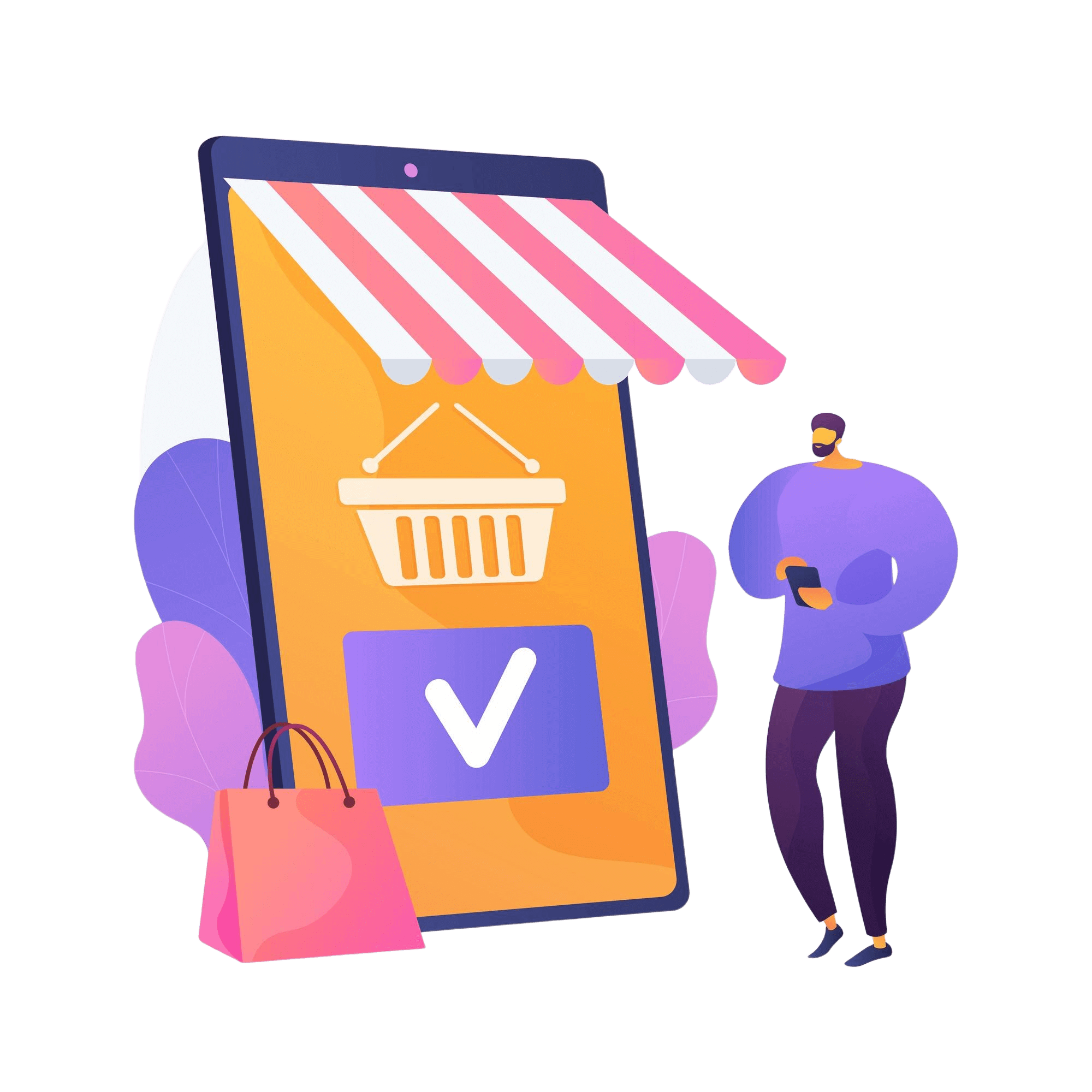 shoppingmobileapponlinestoreservicesmartphoneapplicationinternetpurchasemakingordercustomercartooncharacteraddingproductcartvectorisolatedconceptmetaphorillustration1_u2mji_2000