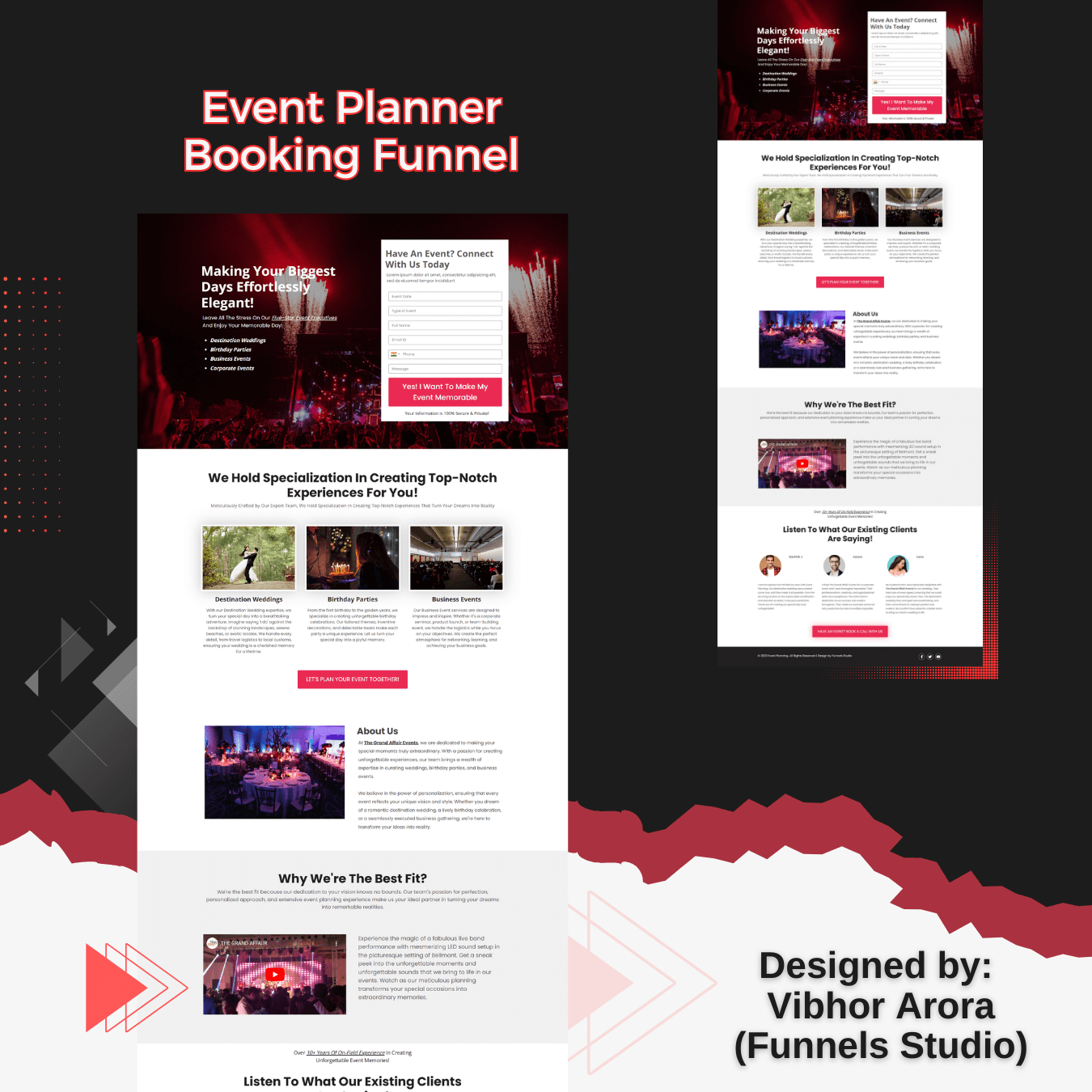 Event Planner Funnel by Funnels Studio