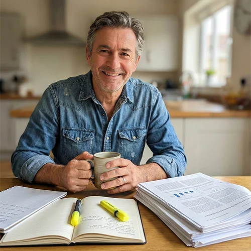 Independent health researcher James reviewing microbiome studies