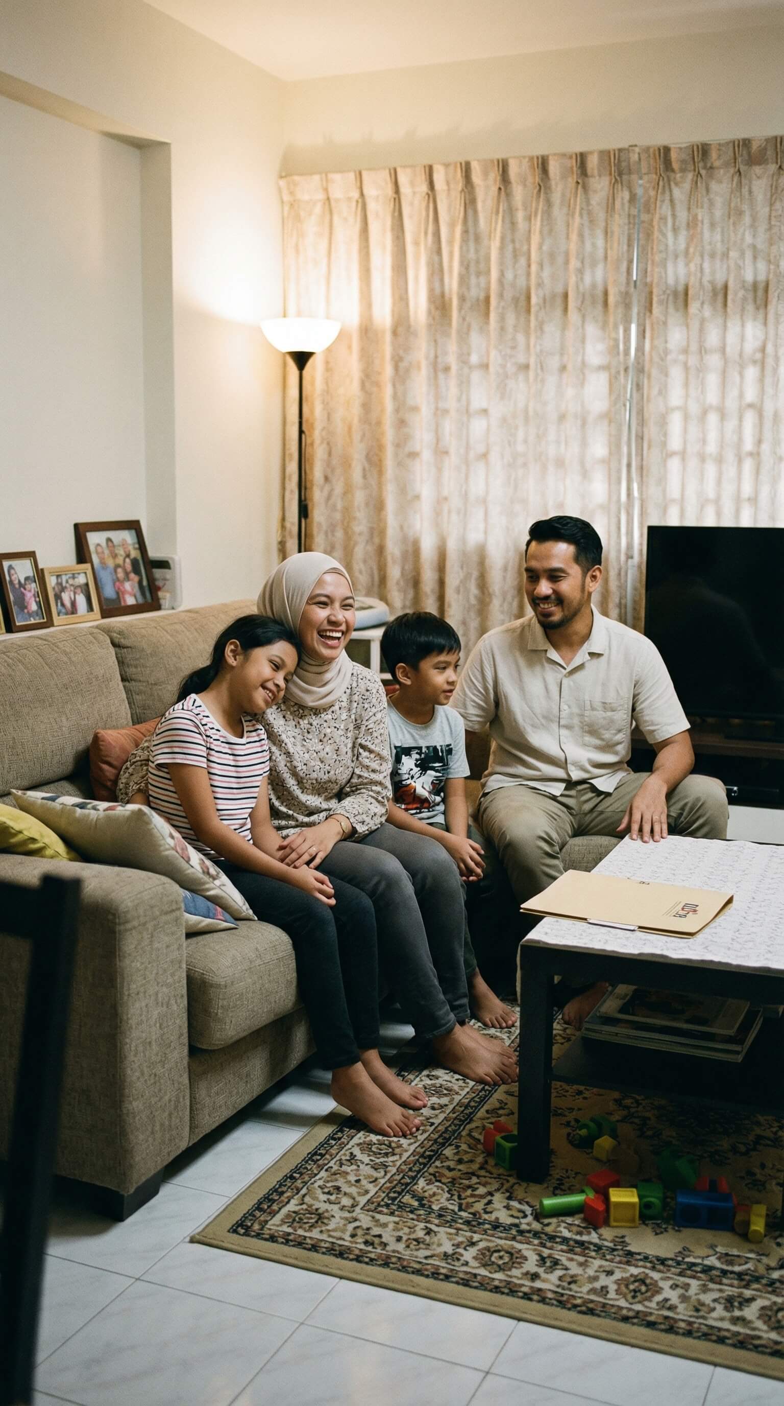 Singapore Malay family with children