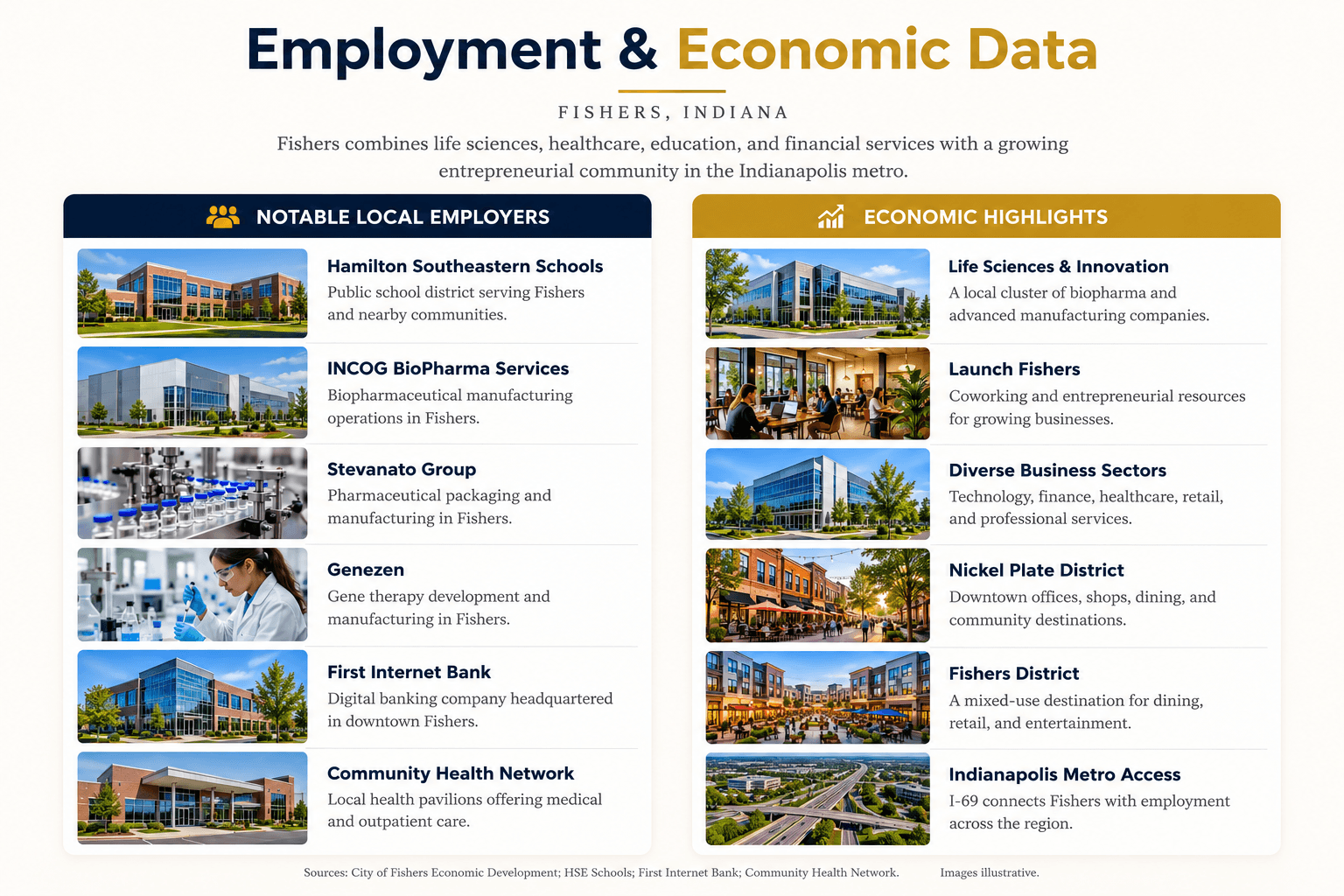 Fishers Employment Economic Data