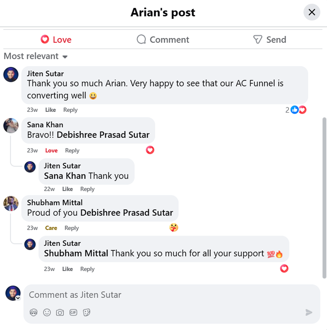 Customer testimonial