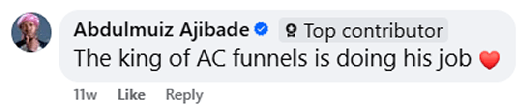 Customer testimonial