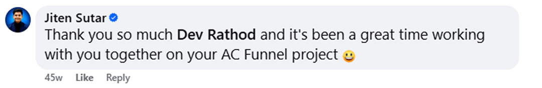 Customer testimonial