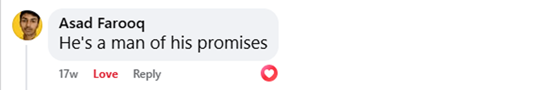 Customer testimonial