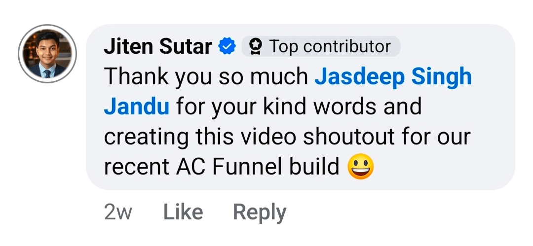 Customer testimonial