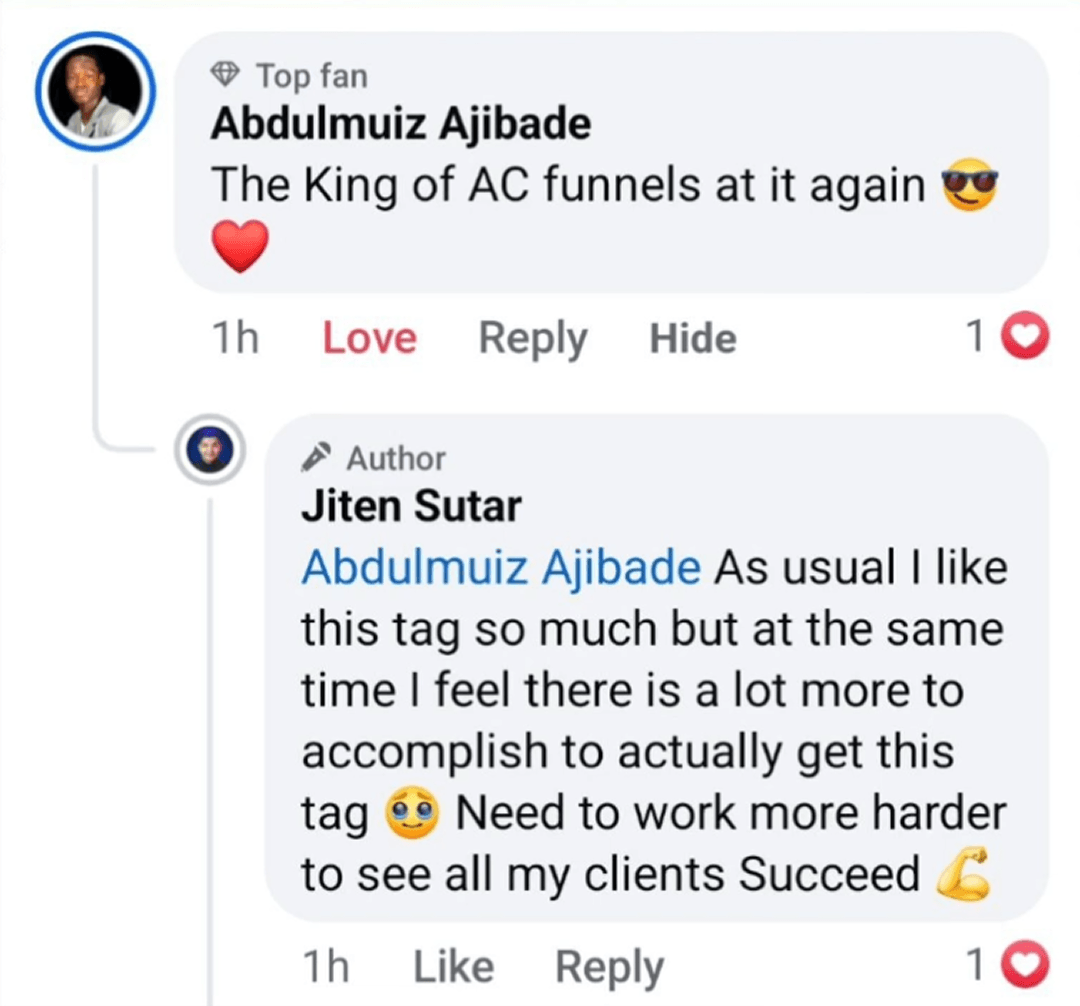 Customer testimonial