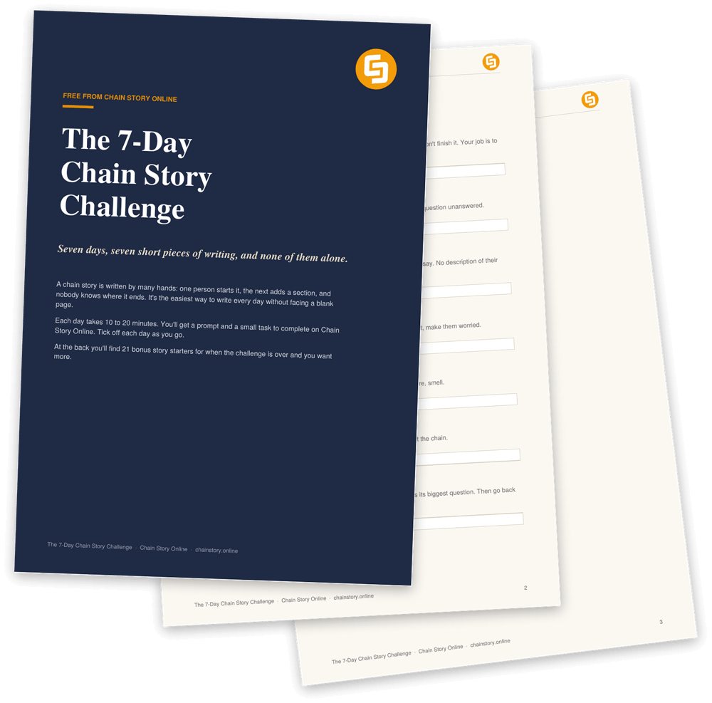 Pages from the 7-Day Chain Story Challenge