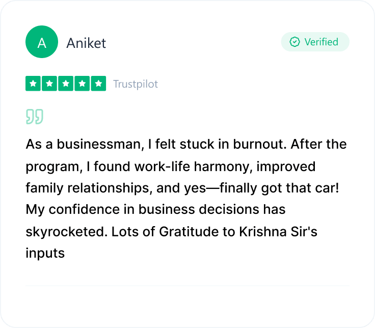 Client testimonial