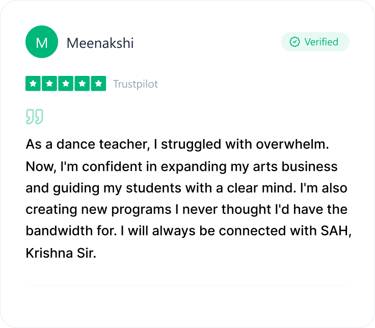 Client testimonial