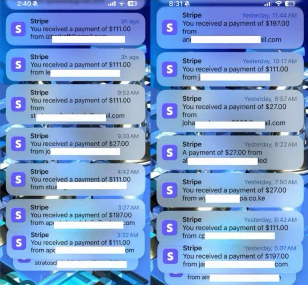 Sales Notifications are nonstop