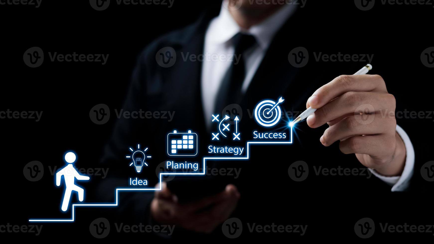 businessmenpointtosuccessfulbusinessgrowthplansladderofsuccessactionplanningandlongtermbusinessgoalsphoto_y4odk_1742