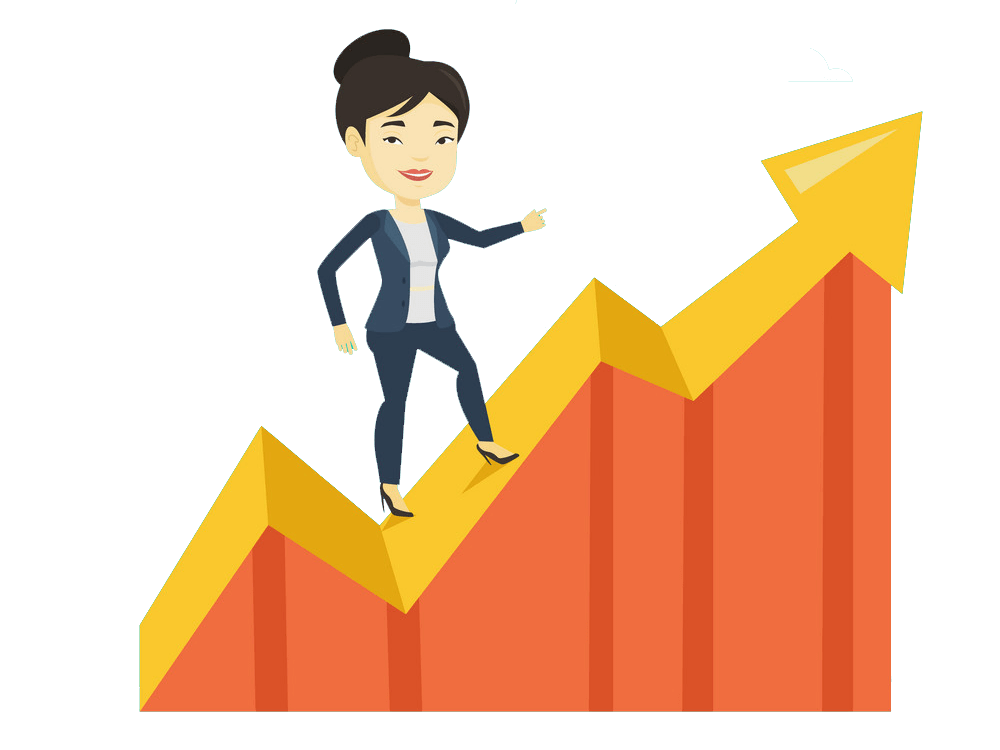 i1mtm_1000_businesswomanstandingonprofitchartvector13750292