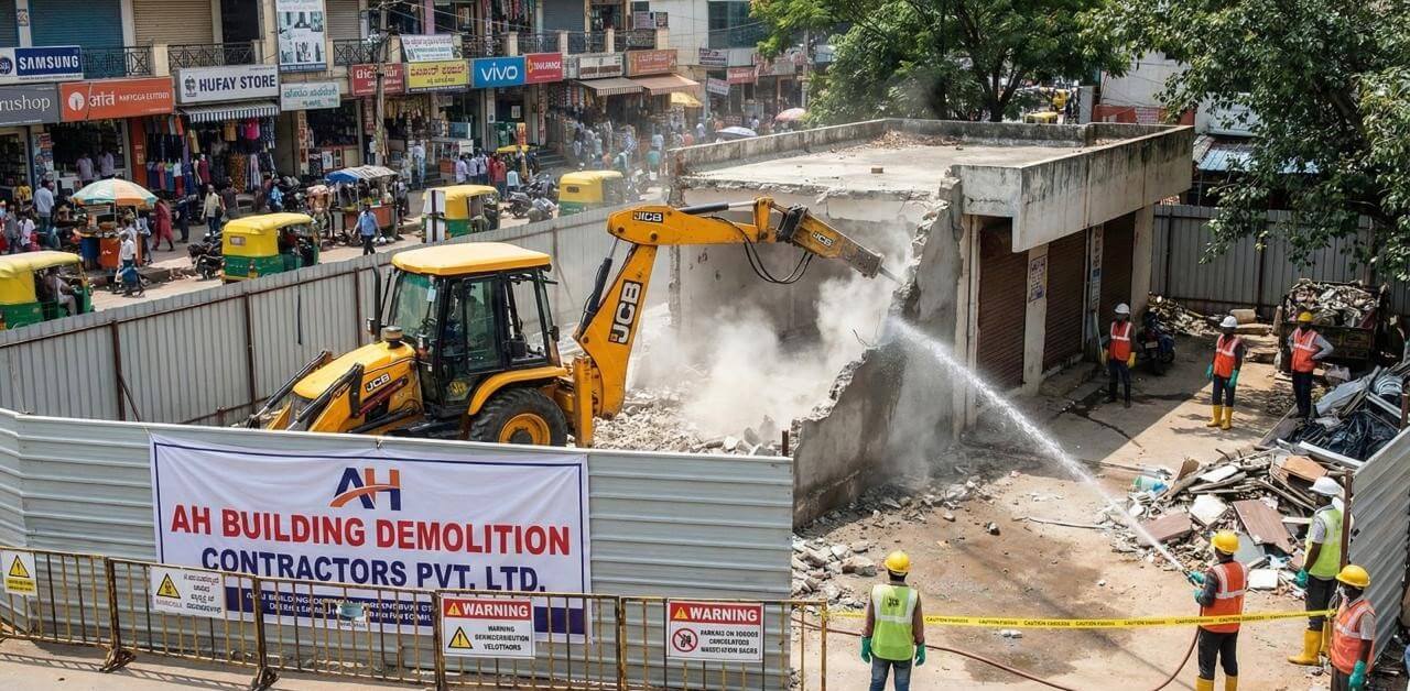 Commercial building dismantling in Bangalore