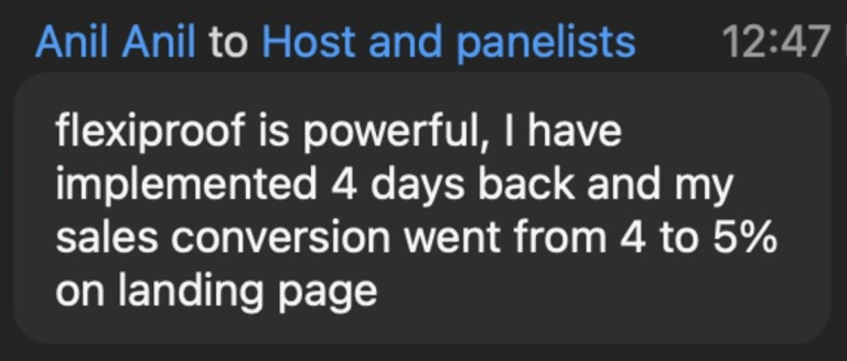 FlexiFunnels customer feedback screenshot 11