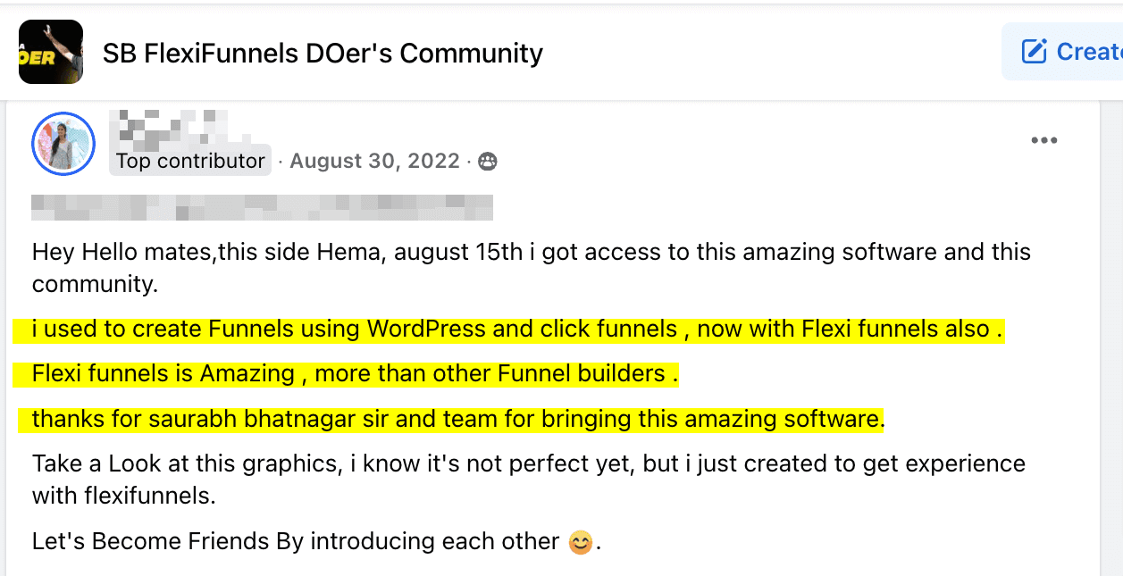 Hemasri experience with FlexiFunnels