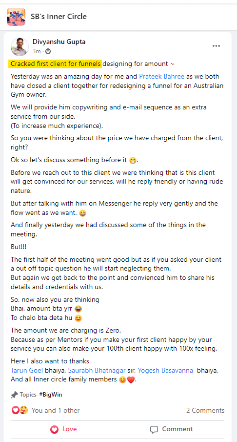 i3mzu_486_DivyanshuGuptaFirstClientFunnelsFreelancing