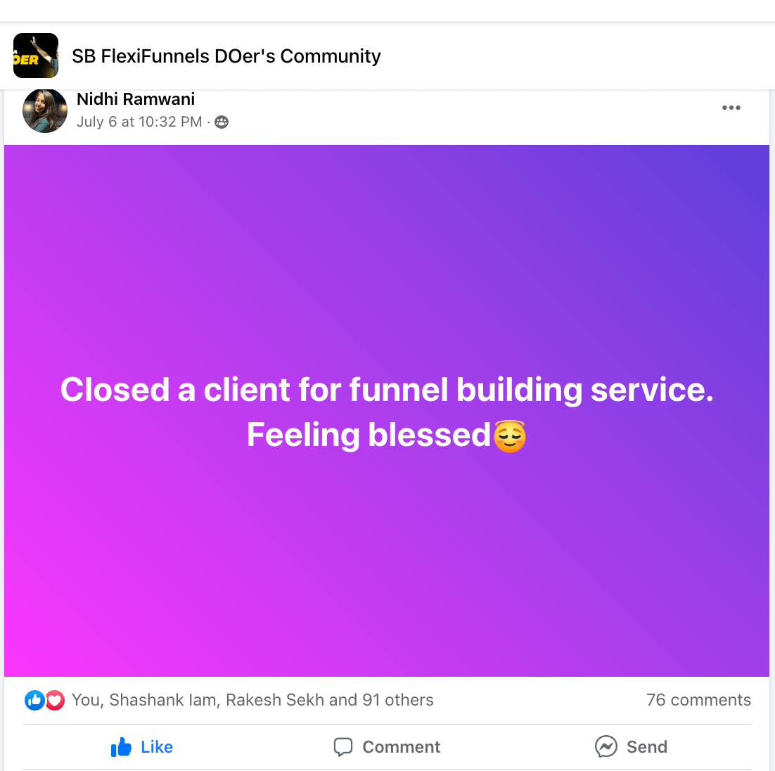 ixnte_1102_NidhiRamwaniClosedclientforFunnelbuilding