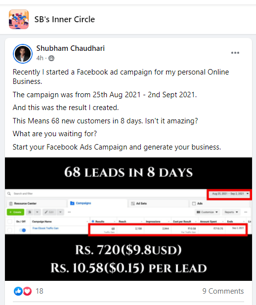 uzotu_518_ShubhamChaudhari68Leadsin8daysFacebookadsFreelancer