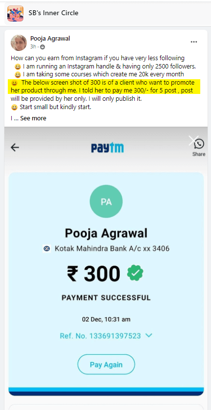 y2mtk_432_PoojaAgarwalRs300SMMNewbie