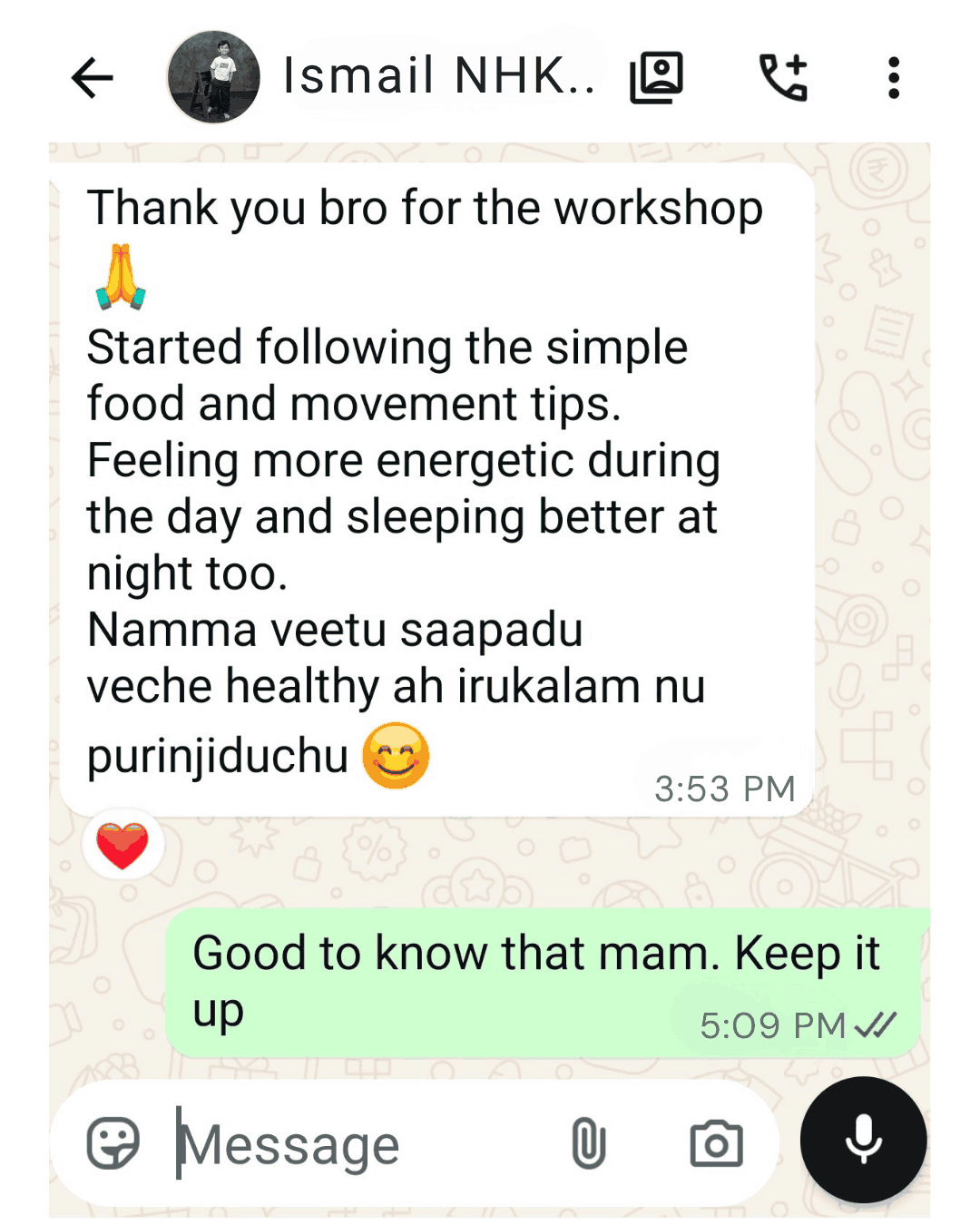 Workshop attendee review 12